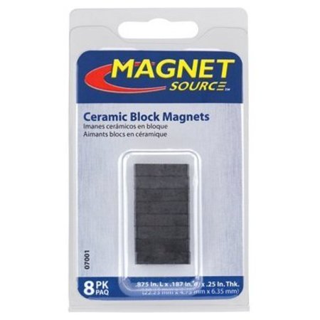 MASTER MAGNETICS 8PC Cera BLCK Magnets 7001